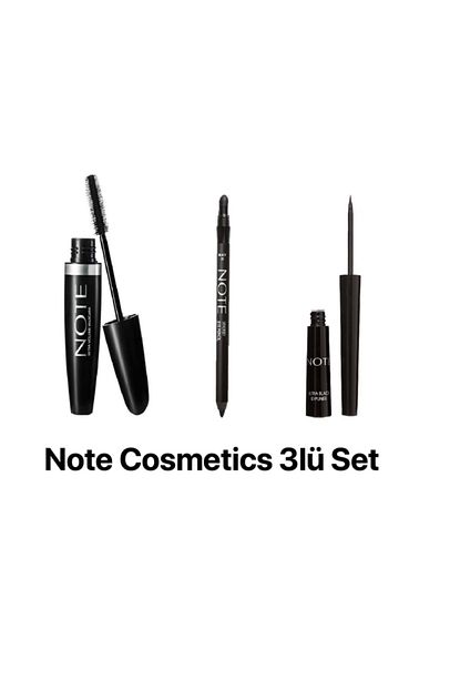 note cosmetics maskara dipliner goz
