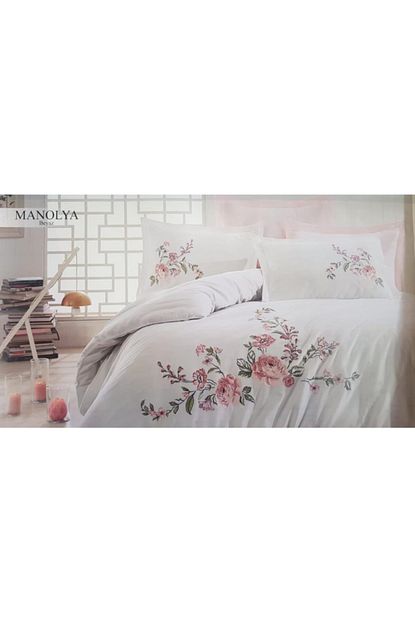 Ozdilek Manolya Butik Nakisli Nevresim Takimi Cift Kisilik Beyaz Trendyol