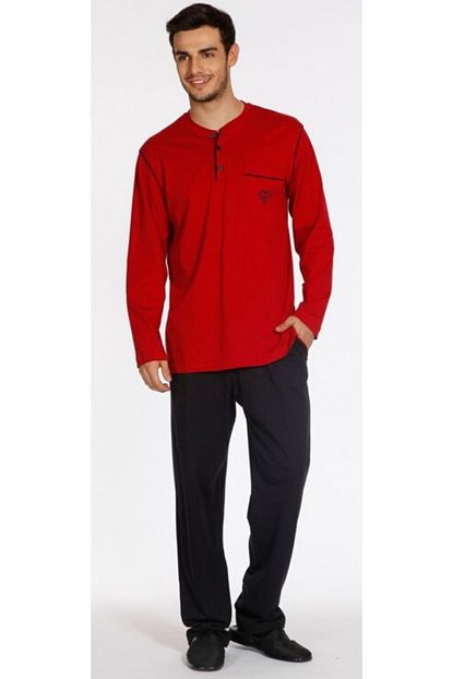 Dagi Patli Bordo Erkek Pijama Takimi Ceyiz Seti De1660 Trendyol