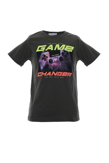 Acarkids Erkek Cocuk Tisort Game Baskili 5 8 Yas Haki T Shirt Trendyol