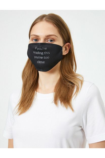 koton yazili baskili yikanabilir maske fiyati yorumlari trendyol