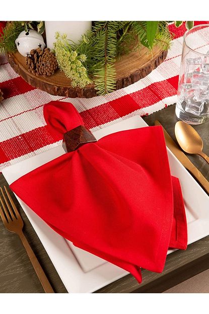 Decolini 4 Adet Kirmizi Pecete 50 Cm X 50 Cm Trendyol