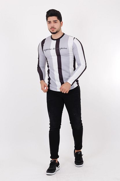 Stil Kombin Jack Inspire Seritli Dijital Baskili Sweatshirt Trendyol