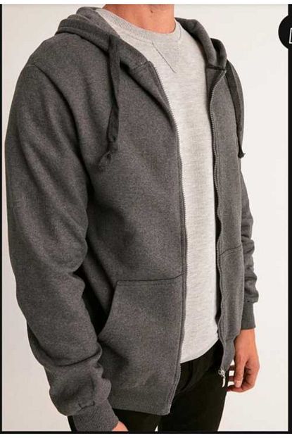 Fulla Erkek Gri Kapsonlu Sweatshirt Trendyol