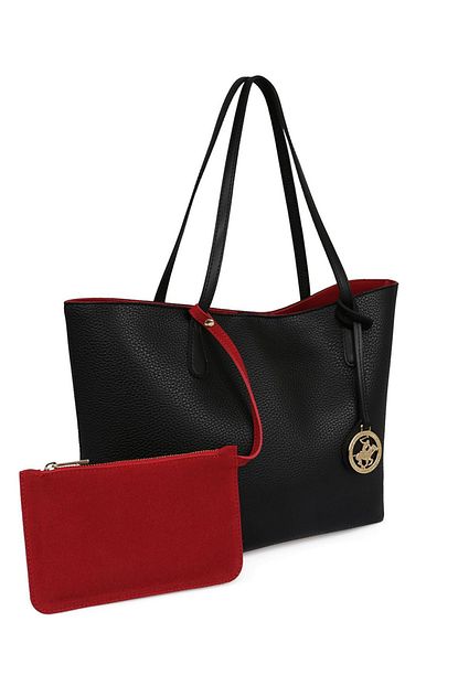 Beverly Hills Polo Club Kadin Tote Canta Siyah Kirmizi Fiyati Yorumlari Trendyol
