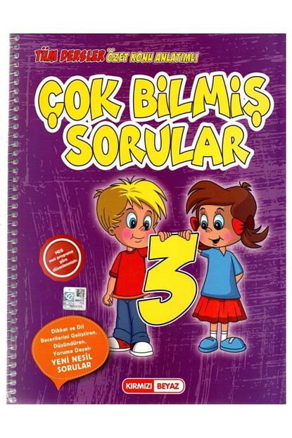 Kirmizi Beyaz Yayinlari Kirmizi Beyaz 3 Sinif Cok Bilmis Sorular Tum Dersler Ozet Konu Anlatimli Trendyol