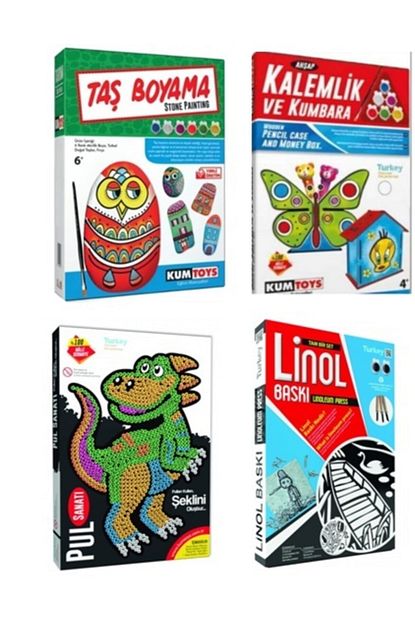 boyama ahsap kalemlik ve kumbara linol