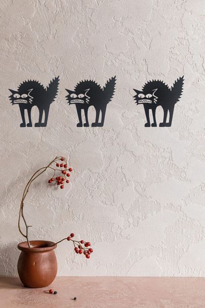 sirin lazer mdf ahsap korkak kedi duvar