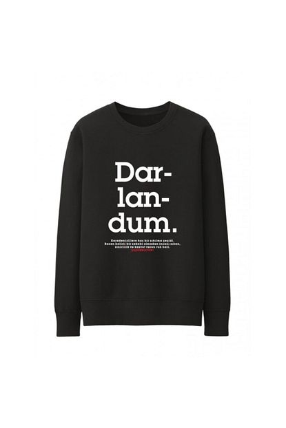 unisex siyah darlandum sweatshirt
