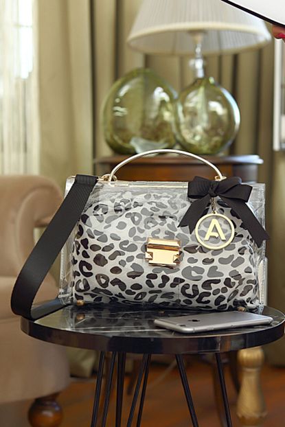 Mackmood Kadin Siyah Beyaz Kokett Seffaf Leopar Ic Keseli El Ve Omuz Cantasi Mck003 010 002 Trendyol