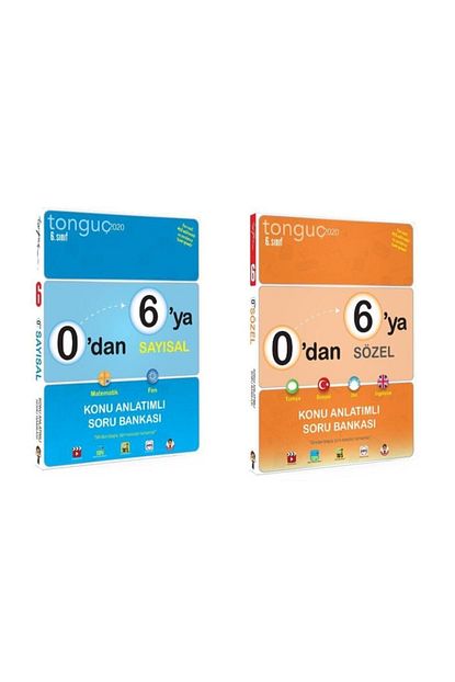 tonguc 6 sinif 0 dan 6 ya sayisal sozel konu anlatimli soru bankasi seti 2 kitap