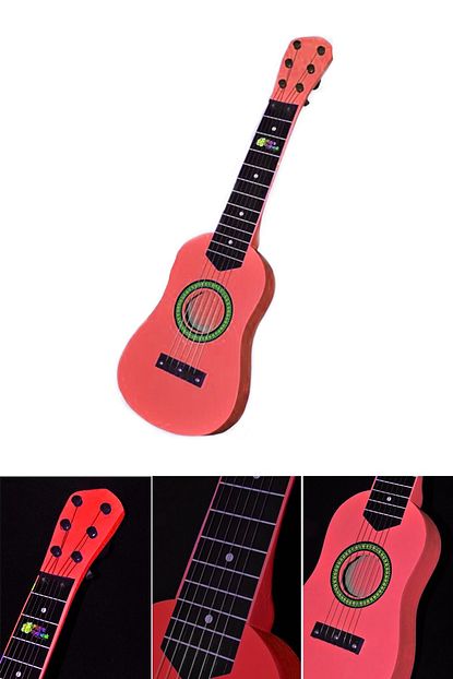 Pembe Karinca 6 Telli Oyuncak Klasik Mini Gitar 50 Cm Egitici Cocuk Gitari Kirmizi Trendyol