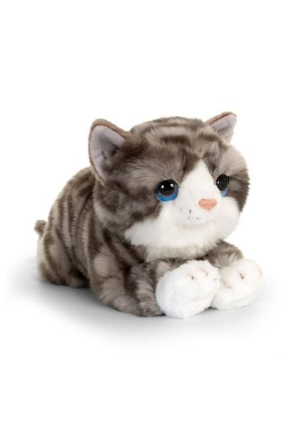 pelus gri kedi 25 cm