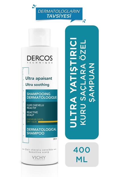 Vichy Dercos Ultra Soothing Dry Hair Kuru Saclar Icin Sampuan 400ml Fiyati Yorumlari Trendyol