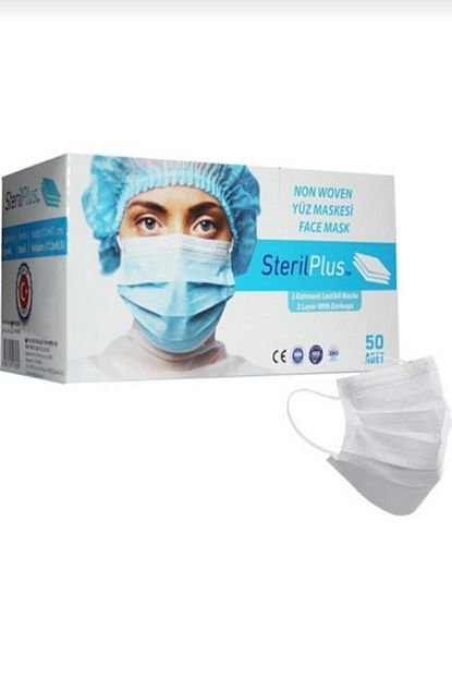 steril plus 3 katli telli cerrahi maske 50 li kutu fiyati yorumlari trendyol