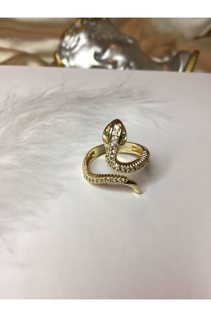 Ophelia Aksesuar Gold Zirkon Tasli Yilan Yuzuk Trendyol