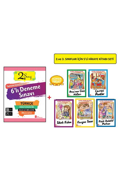 Ata Yayinlari Ata 2 Sinif 6 Li Poset Deneme Sinavi 2 Ve 3 Siniflar Icin 5 Li Hikaye Kitabi Seti Trendyol