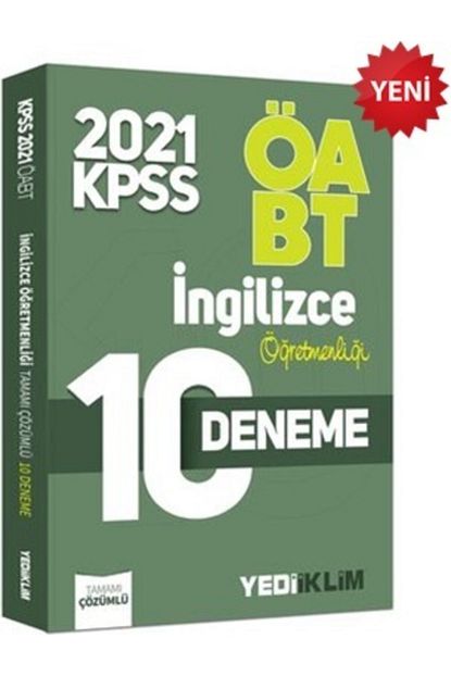 Yediiklim Yayinlari 2021 Oabt Ingilizce Ogretmenligi Tamami Cozumlu 10 Deneme Sinavi Yeni Guncel Son Baski Trendyol