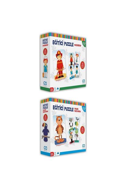 ca games meslekler ve neseli hayvanlar 2 li egitici puzzle seti fiyati yorumlari trendyol