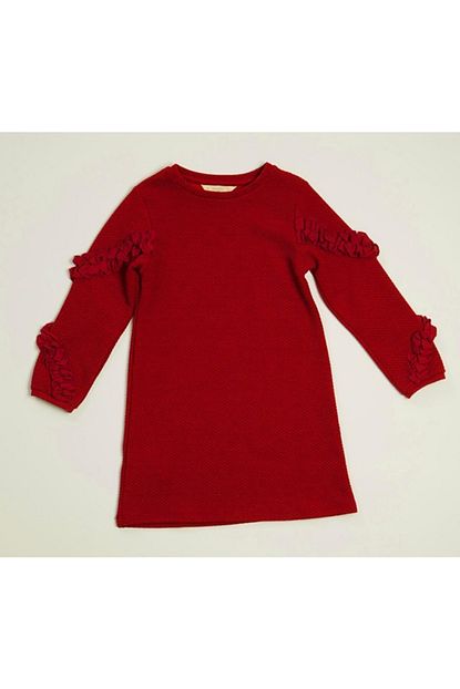 Wonder Kids Kiz Cocuk Bordo Elbise Mk20aw7055 Trendyol