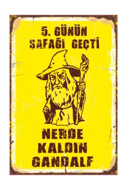 Sec Bas Gelsin Yuzuklerin Efendisi 5 Gunun Safagi Retro Vintage Ahsap Poster Trendyol