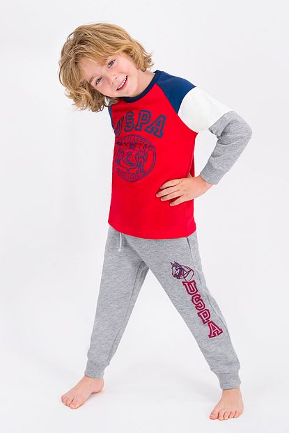 U S Polo Assn U S Polo Assn Lisansli Acik Kirmizi Erkek Cocuk Esofman Takimi Trendyol