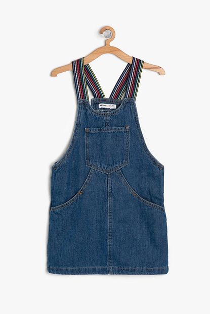 Koton Kids Koton Kiz Cocuk Askili Jean Elbise Trendyol