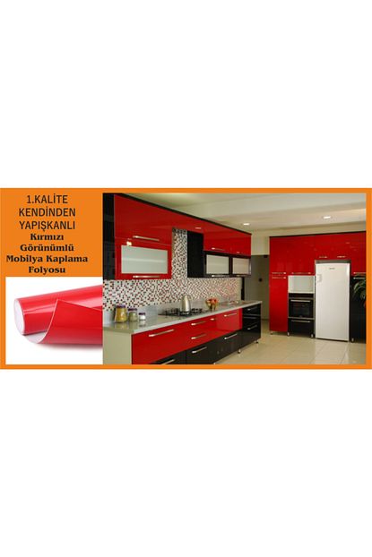 efe afis mutfak dolabi ve mobilya kaplama kirmizi folyo 61 cm x300 cm fiyati yorumlari trendyol