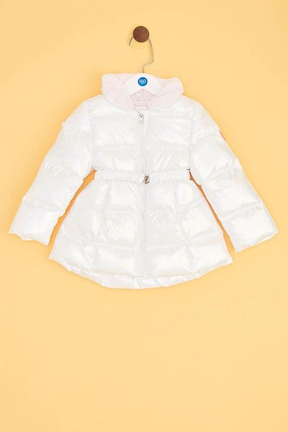 Bg Baby Kiz Bebek Beyaz Mont Trendyol