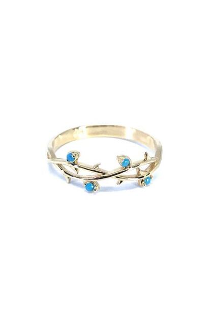 Usta Jewellery Cali Modeli Firuze Tasli Sari Altin Yuzuk Trendyol