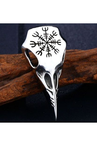 Daisybydaisy Titanyum Paslanmaz Celik Kehanet Zeka Simgesi Kuzgun Viking Kolye Trendyol