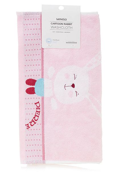 miniso karikatur tavsan havlu pembe