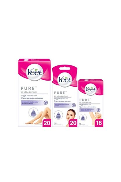Veet Pure Komple Bakimseti Hipoalerjenik 20li Agda 20 Li Yuz Agdabandi 16 Li Bikini Koltuk Alti Agda Trendyol