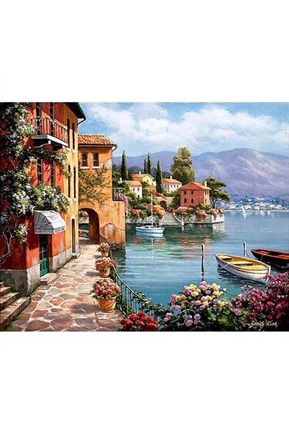 Patladi Gitti Masal Kasabasi Sayilarla Boyama Cerceveli Hobi Seti 60x75 Cm Trendyol