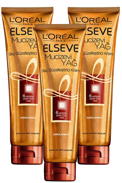 elseve mucizevi yag sac guzellestirici krem 150 ml 3 lu set fiyati yorumlari trendyol