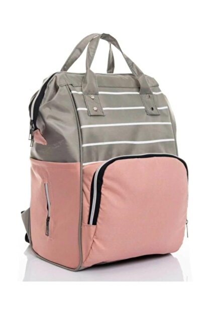 espardile unisex pembe cizgili anne bebek bakim cantasi fiyati yorumlari trendyol