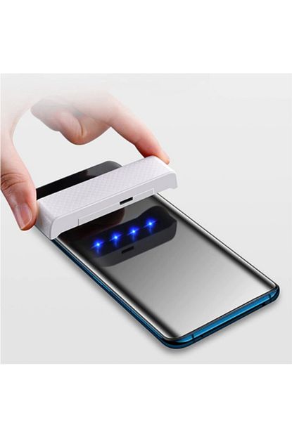 samsung s7 edge uyumlu uv isinli sivili full tam kaplayan ekran koruyucu kirilmaz cam seffaf