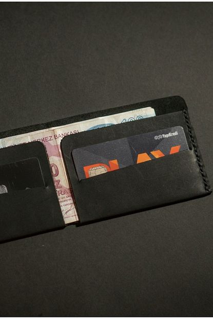 Minimal X Design Minimal X Para Cuzdani Tozlu Siyah Trendyol