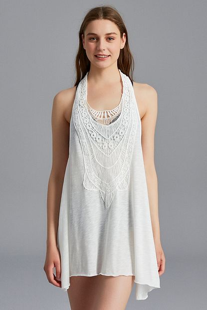 penti kirik beyaz crochet tunik fiyati yorumlari trendyol