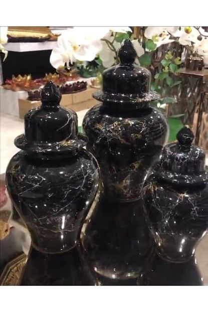 decoart dekoratif 3 lu sah vazo seti