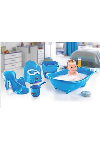 Beehangar Bebek Banyo Seti Mavi Trendyol