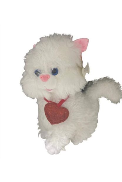 Sevimli Oyuncaklar Kedi Sesi Cikaran Beyaz Buyuk Boy Oyuncak Kedi Trendyol