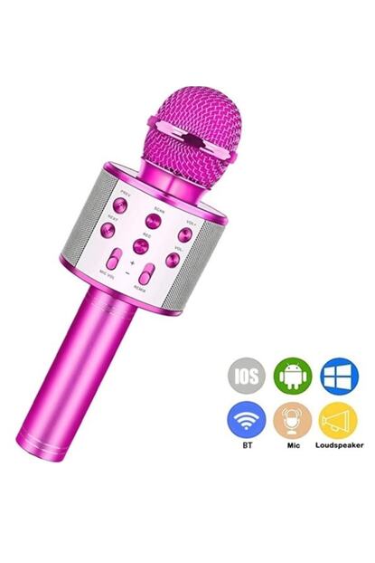 Handheld Ktv Ws 858 Karaoke Mikrofon Bluetooth Hoparlor Usb Sd Kart Ve Aux Girisli Pink Pembe Fiyati Yorumlari Trendyol