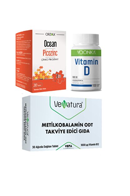Venatura B12 Vitamini 30 Tablet Ocean Cinko Takviyesi 15mg 30 Tablet Voonka D Vitamini 102 Kapsul Fiyati Yorumlari Trendyol