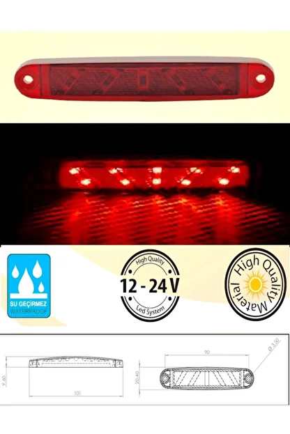 sedef yeni model parmak led lamba 12 24 volt su gecirmez 10 adet turuncu kirmizi fiyati yorumlari trendyol