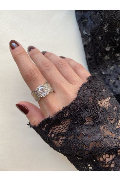 Kems Jewels Zirkon Tasli Baget Yuzuk Trendyol