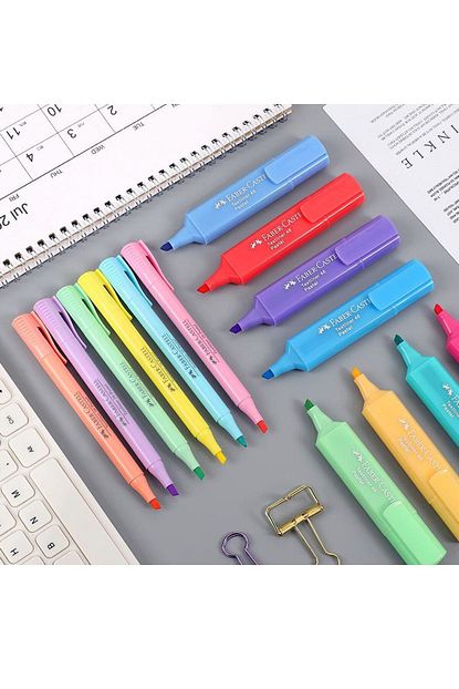faber castell fosforlu kalem pastel renkler