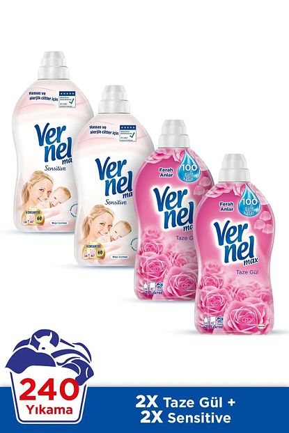Vernel Max Taze Gul 2 2 Sensitive 50 Yikama 4 Lu Set Trendyol