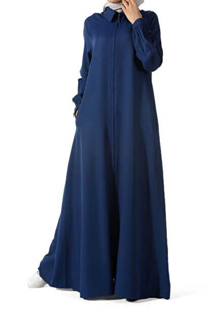 Ekrumoda Kadin Indigo Reglan Kol Ferace 60157 Fiyati Yorumlari Trendyol