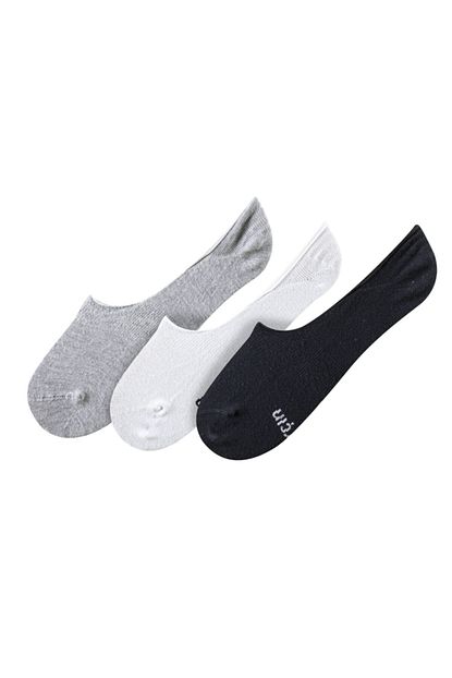 Barcin Basics Slikonlu 3 Pair Babet Corap Trendyol